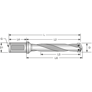 Holder 1 straight shank 25mm straight-fluted short (17,53-24,38mm)